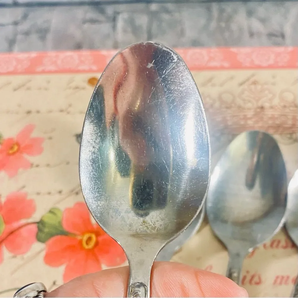 Vintage Stainless Steel Tablespoons Flatware Ornate Handles Made in Thailand